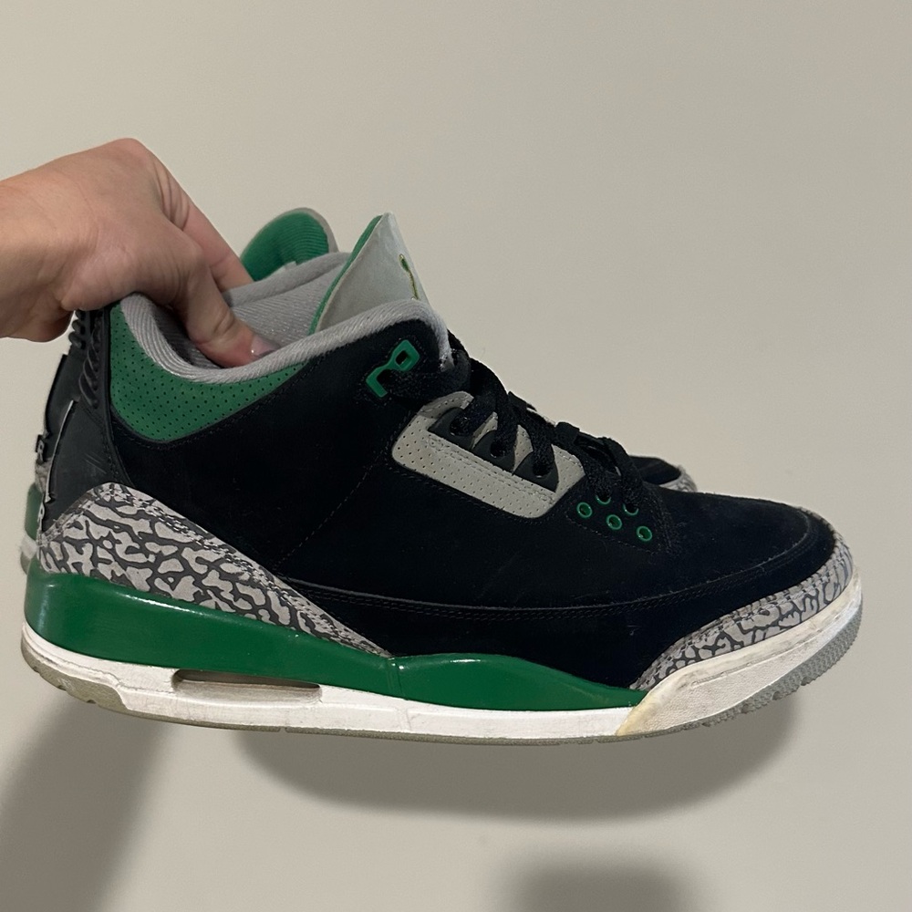 Nike Jordan Black and Green Sneakers